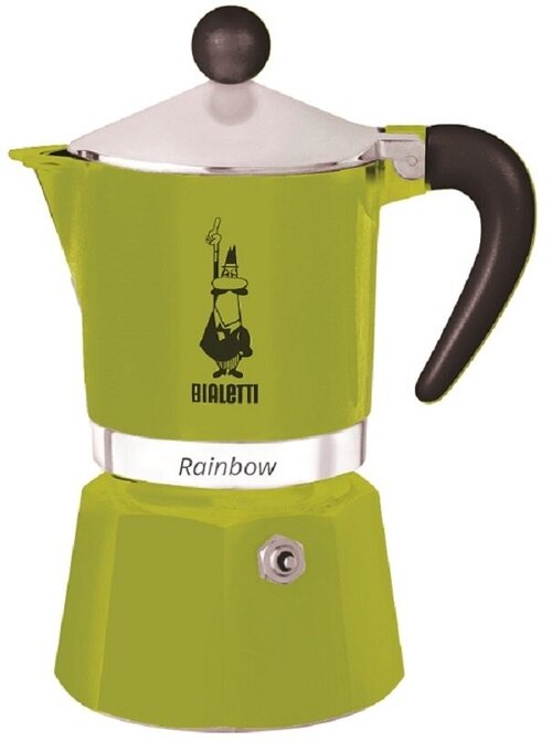 Гейзерная кофеварка Bialetti Rainbow, 270 мл, 270 мл, зеленый