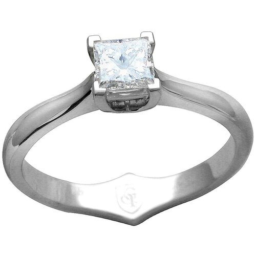 фото Эстет кольцо с 1 бриллиантом из белого золота 01к6212333, размер 17