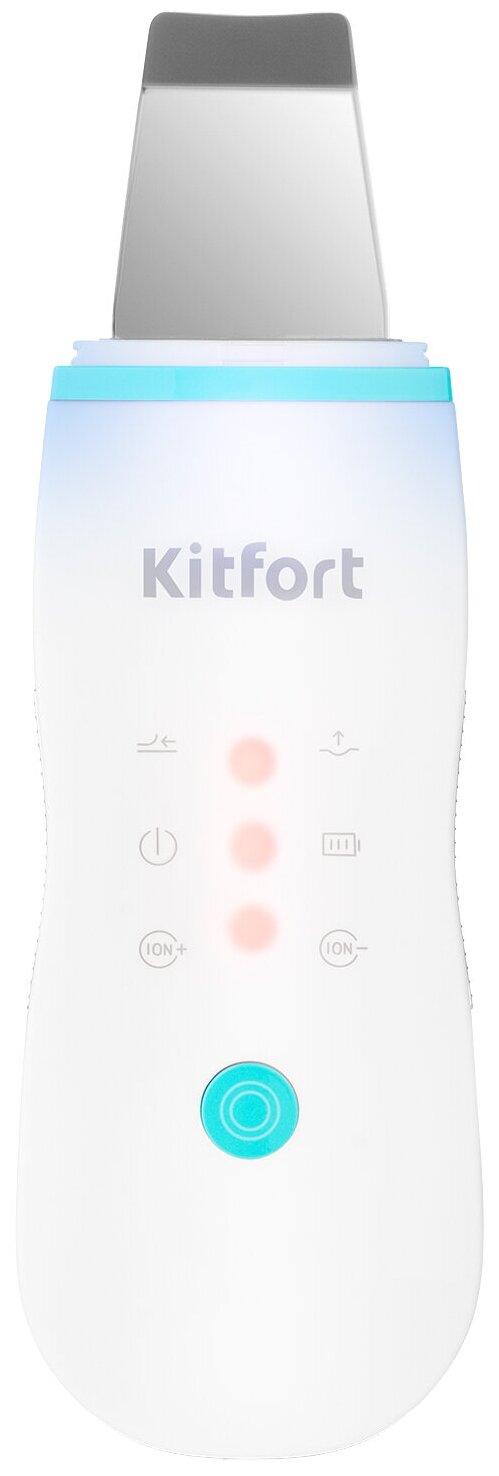 Аппарат для ультразвуковой чистки лица Kitfort КТ-3120-2 бело-бирюзовый