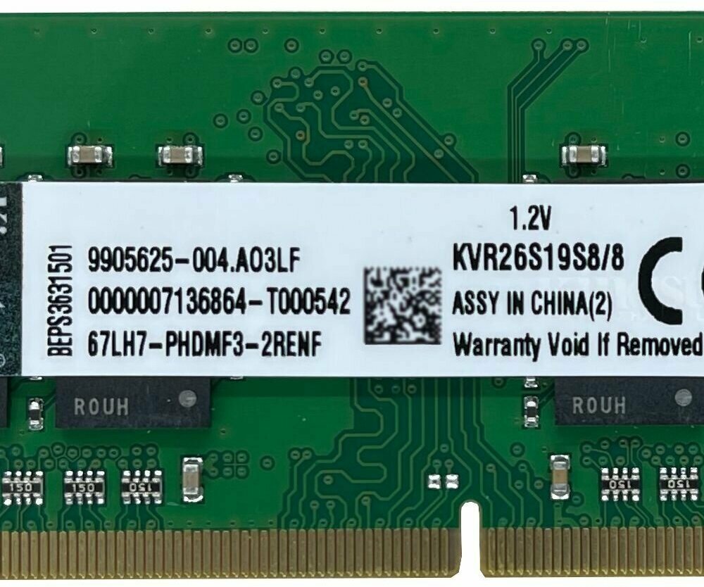 Оперативная память Kingston ValueRAM 8 ГБ DDR4 2666 МГц SODIMM CL19 KVR26S19S8/8 - фотография № 13
