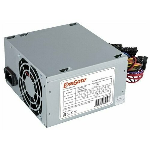 Блок питания ExeGate AA450 450W (EX253683RUS-S) (серый) cbr psu atx450 12ec блок питания atx 450w 20 4pin 1 4pin 1 ide 2 sata 12cm fan