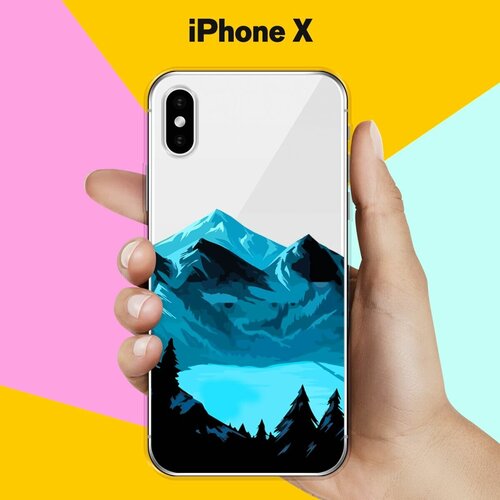 Силиконовый чехол Горы и озеро на Apple iPhone X силиконовый чехол горы и озеро на apple iphone 12 pro max