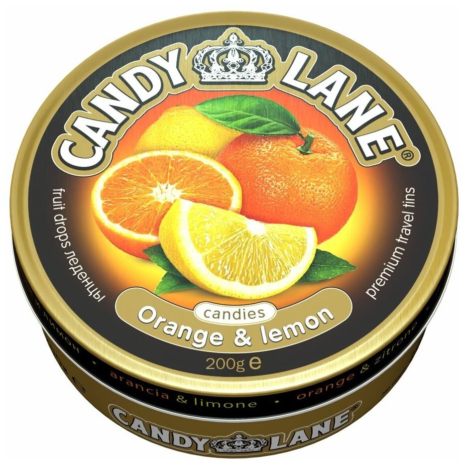 CANDY LANE фруктовые леденцы, апельсин и лимон - фотография № 1