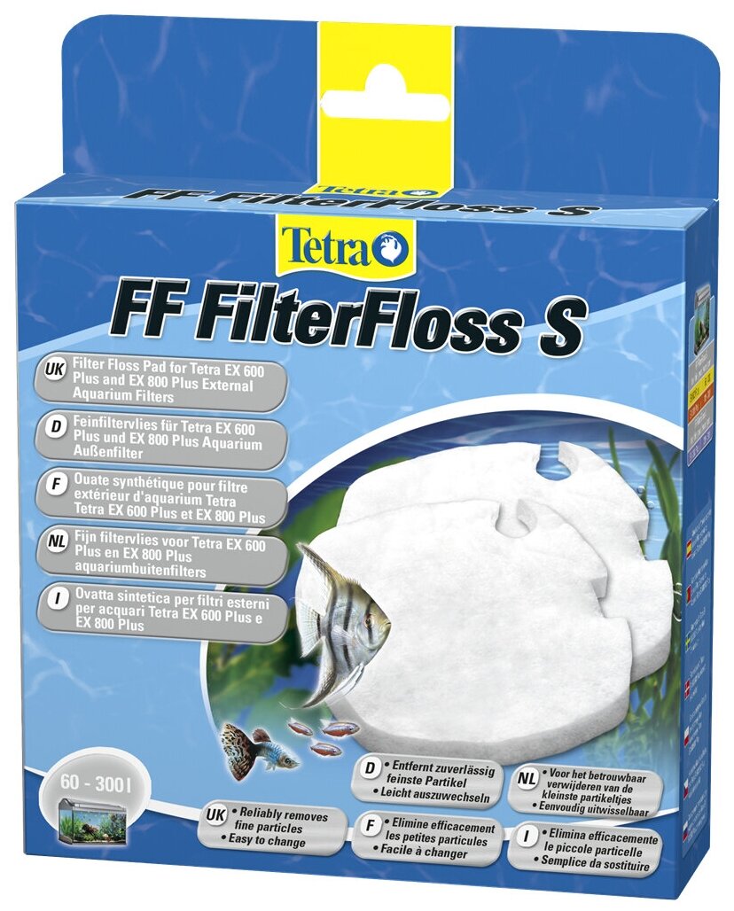 Сменные губки для фильтра Tetra FF FilterFloss S (2 шт.), мелкопористые