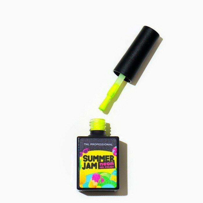 TNL Professional гель-лак для ногтей Neon Summer Jam, 10 мл, 54 г, №04 - неоновый лаймовый - фотография № 6