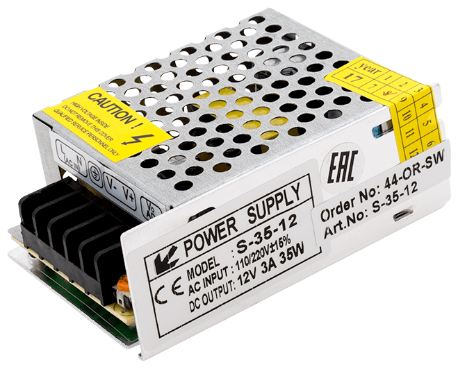 Блок питания для светодиодов 220/12V 35W, IP20 сетка SWGroup - фото №1