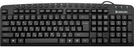Клавиатура Defender Focus HB-470 RU проводная черный (45470)