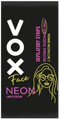 Полоски восковые для лица `VOX` NEON COLLECTION 12 шт+ 2 салфетки