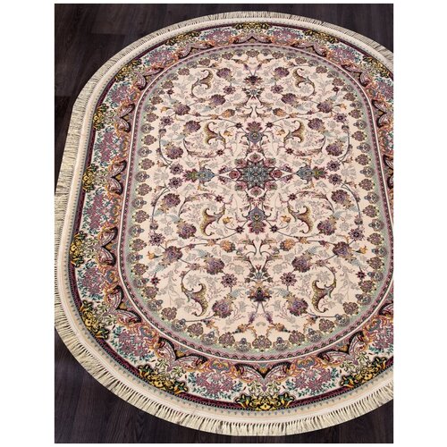 Ковер TEHRAN - Овал Кремовый, Классический, Ковер на пол, в гостиную, спальню, в ассортименте, Турция, Бельгия, Иран (80 см. на 150 см.)