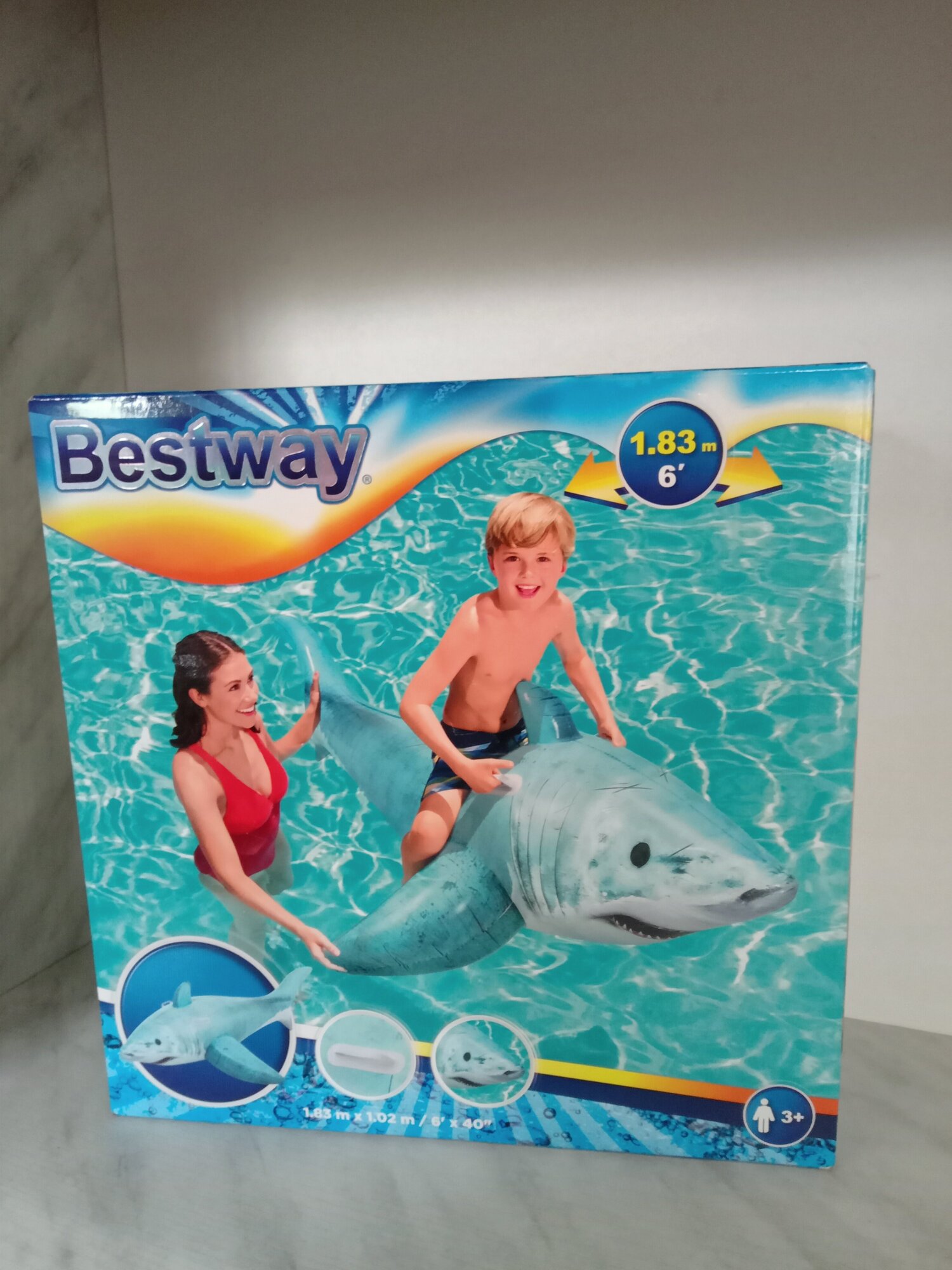игрушка надувная BESTWAY Акула 183x102см для плавания на воде - фото №10