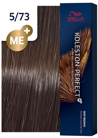 Wella /81650666/крем-краска Koleston Perfect Me+ Deep Browns 5/73 кедр для волос 60 мл