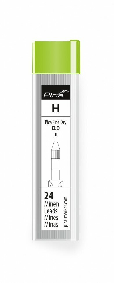PICA-MARKER 7050/SB К-т грифелей для карандаша Pica FINE Dry 24 шт (HB) в блистере с доп. ластиками