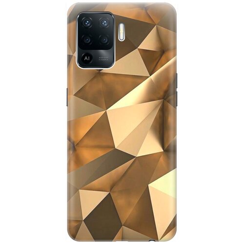 фото Ультратонкий силиконовый чехол-накладка для oppo reno5 lite с принтом "бронзовые грани" gosso