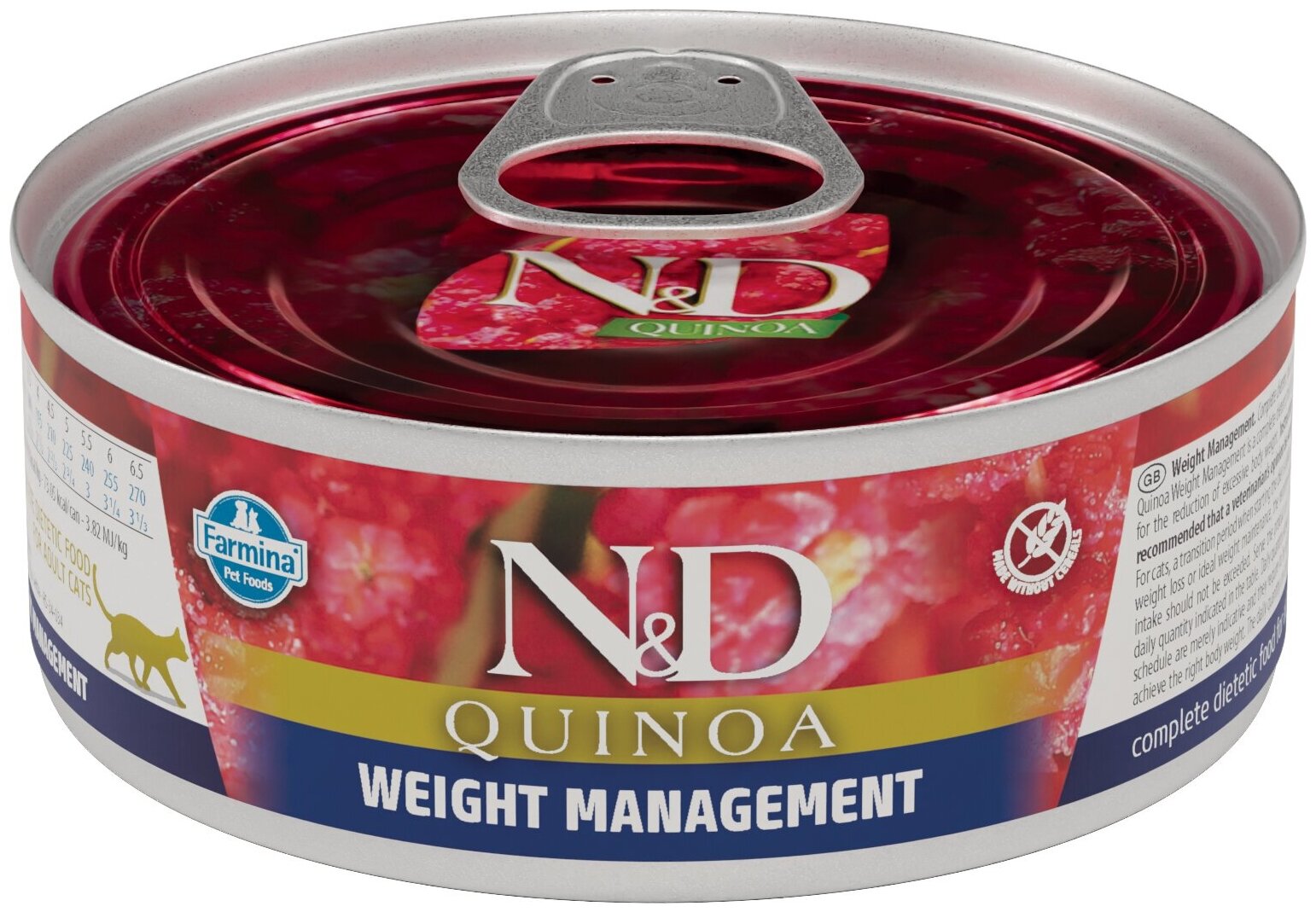 Корм консервированный Farmina N&D Quinoa Weight management для кошек, контроль веса, 80 г, 1 шт.