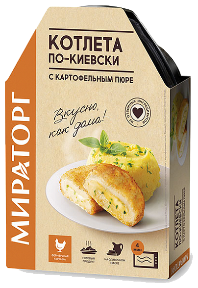 Котлета Мираторг По-киевски с картофельным пюре