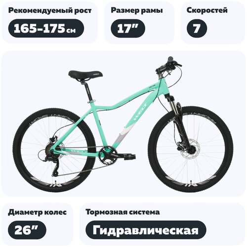 Горный (MTB) велосипед Welt Floxy 1.0 HD 26 (2023) light green 17 (требует финальной сборки) горный mtb велосипед welt floxy 1 0 v 26 2022 peach coral m требует финальной сборки
