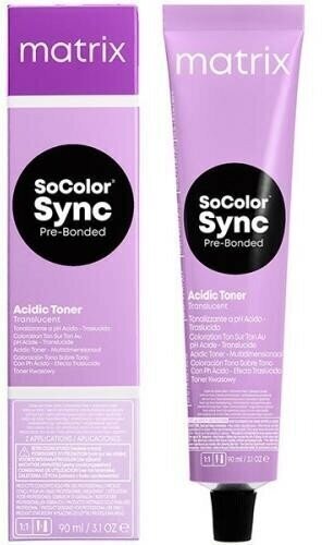 Краска для волос безамиачная тонер кислотный / SoColor Sync  90 мл 7NGA