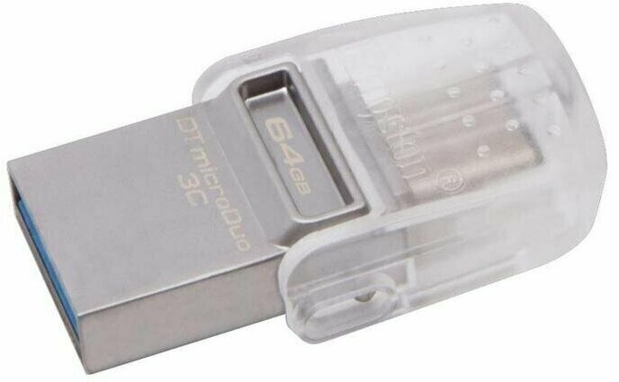 Флеш-память USB 3.1 USB Type-C 64 Гб Kingston DT microDuo 3C (DTDUO3C/64GB), 993426