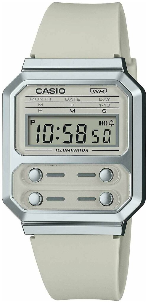 Наручные часы CASIO Vintage, бежевый, серебряный