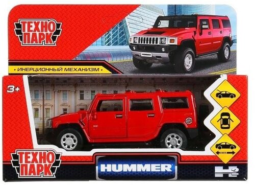 Модель HUM2-12-RD Hummer H2 красный Технопарк в коробке