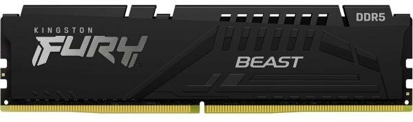 Оперативная память для компьютера 16Gb (1x16Gb) PC5-44800 5600MHz DDR5 DIMM CL40 Kingston FURY Beast Black (KF556C40BB-16)