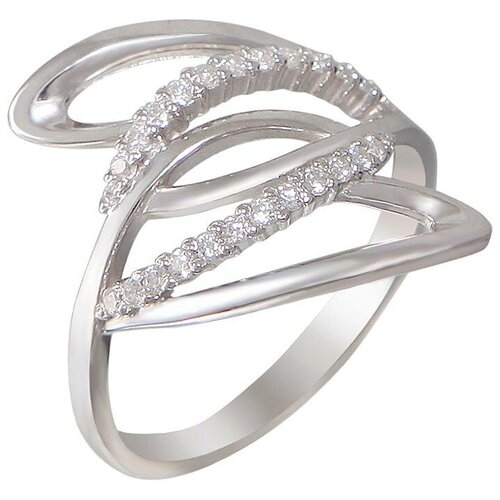 фото Эстет кольцо с 26 фианитами из серебра н11к152676, размер 16.5