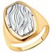 Кольцо из золочёного серебра с золочением и родированием 93-110-00797-1 Diamant