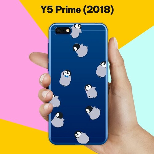 Силиконовый чехол Несколько пингвинов на Huawei Y5 Prime (2018)