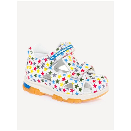 фото Сандалии minimen, м цвет белый-принт-звезды, размер 23