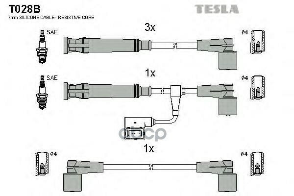 Провода Зажигания TESLA арт. T028B