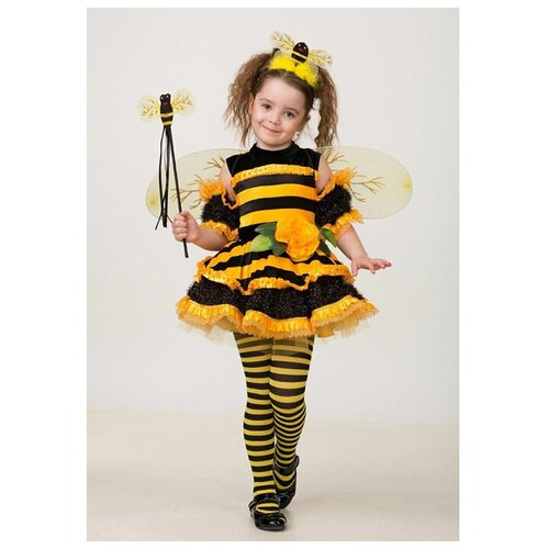 фото Карнавальный костюм «пчёлка», велюр, размер 36, рост 140 см mikimarket
