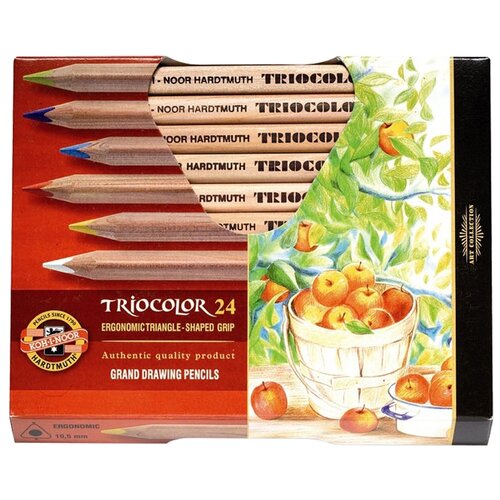 KOH-I-NOOR Карандаши цветные Jumbo Triocolor, 24 цвета (3154N24007KS) разноцветный