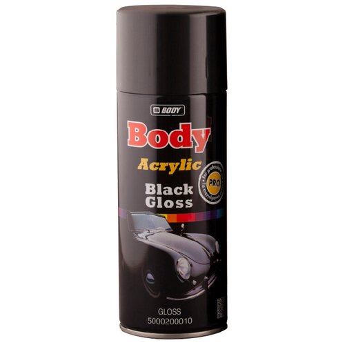 Краска HB BODY Universal Spray, Black Gloss, глянцевая, 400 мл, 1 шт.