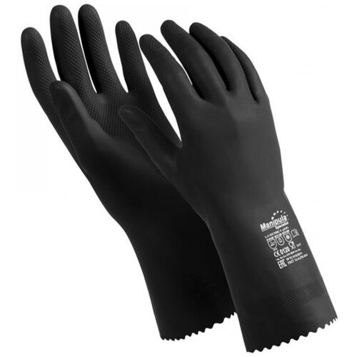 MANIPULA Перчатки латекс КЩС-2 ультратонкие размер 8-85 черные L-U-032 605830