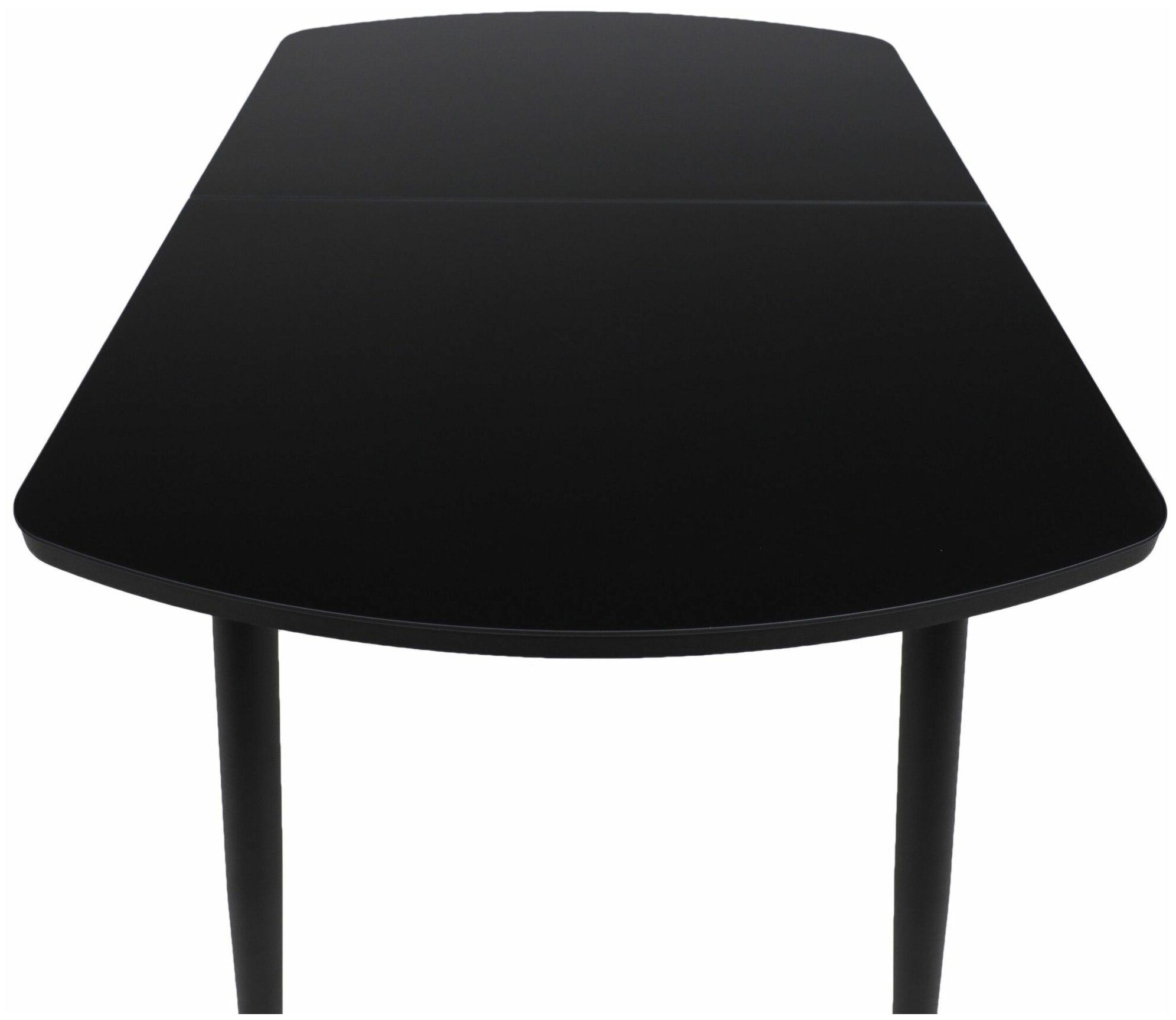 Стол раздвижной Винер, черный, закаленное стекло + лдсп, длина до 126 см - фотография № 3
