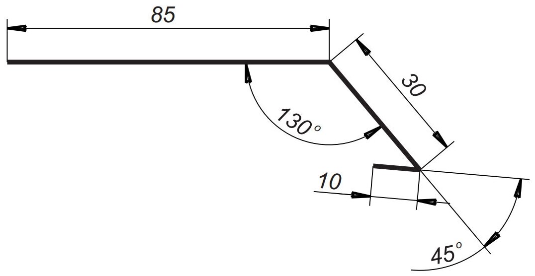 Капельник конденсата 5 штук металлический 1,25 м (85х30 мм) планка металлическая вишневый (RAL 3005) - фотография № 2