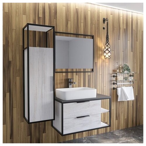 Комплект мебели для ванной комнаты в стиле Лофт