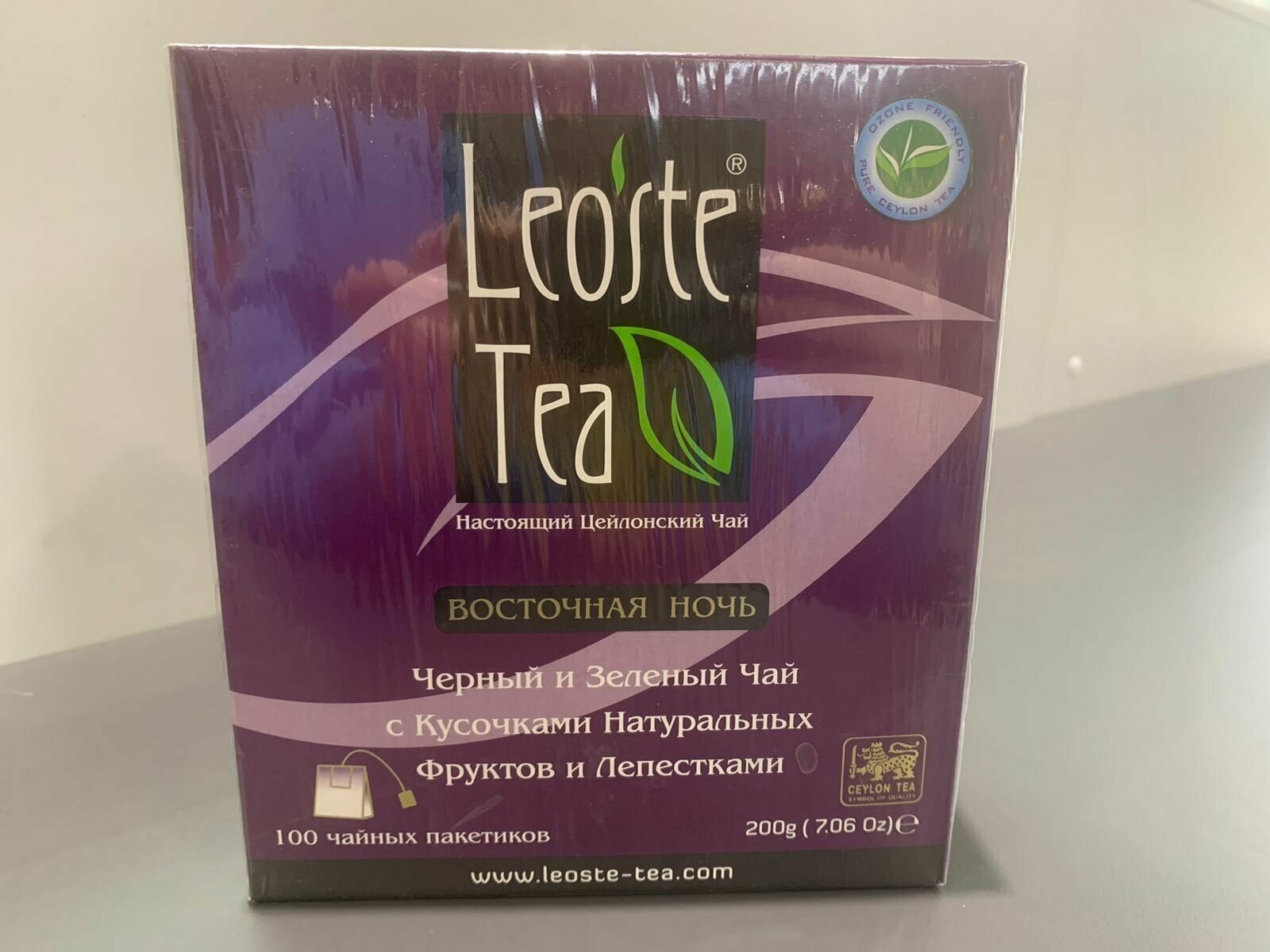 Чай цейлонский Leoste tea "Восточная Ночь" 100 пакетиков.