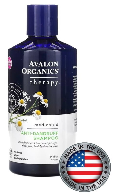 Avalon Organic шампунь против перхоти, с ромашкой аптечной, 414 мл