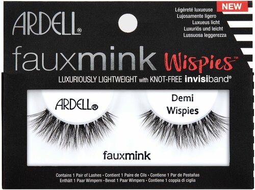 Ardell накладные ресницы Faux Mink Demi Wispies, черный, 2 шт.