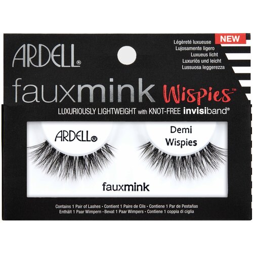 Ardell накладные ресницы Faux Mink Demi Wispies, черный, 2 шт. накладные ресницы 3d faux mink lashes wispy pestañas postizas revolution doll