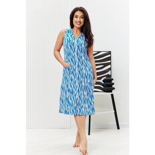 фото Халат натали, размер 60, голубой