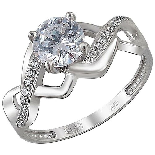 фото Эстет кольцо с 19 фианитами из серебра 01к1511443, размер 18