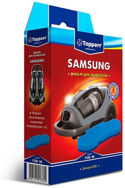 Topperr Губчатый фильтр для пылесосов SAMSUNG, 1 шт., FSM 96 - фотография № 13