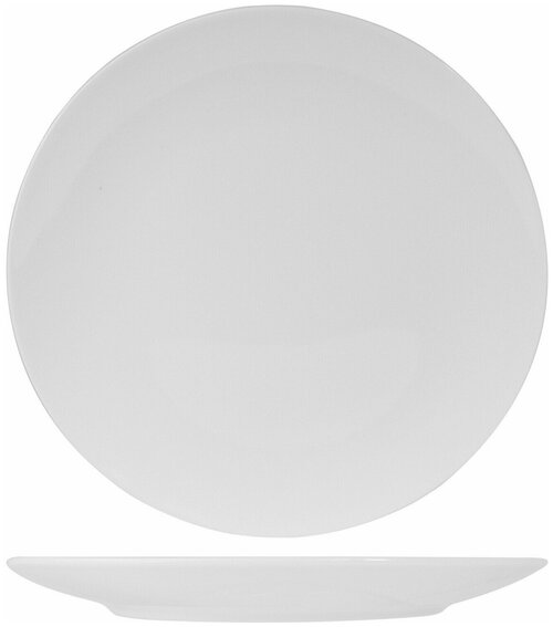 Тарелка Kunstwerk мелкая без борта 300х300х22мм, фарфор, белый