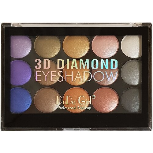 Палетка теней для глаз DoDo Girl 3D Diamond Eyeshadow, 15 оттенков, набор 02