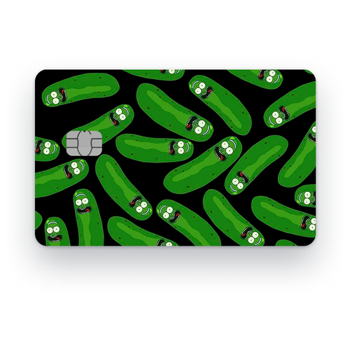 Наклейка на банковскую карту, стикер на карту, маленький чип, мемы, приколы, комиксы, стильная наклейка Рик и Морти №