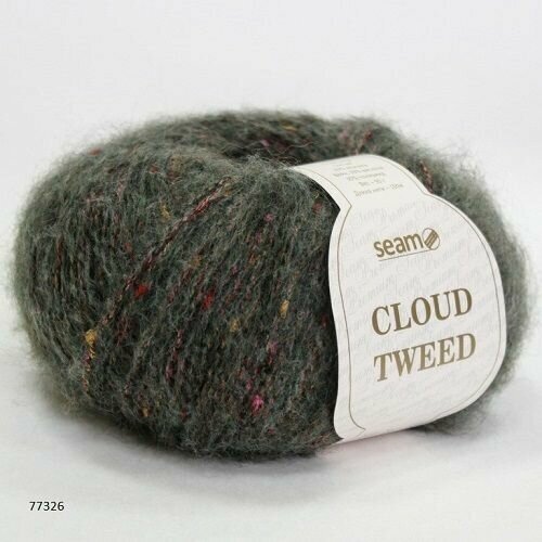 Пряжа Seam Cloud Tweed Сеам Клауд Твид, 77326, 40% альпака файн 30% вискоза 30% полиамид, 50г, 150м, 1моток