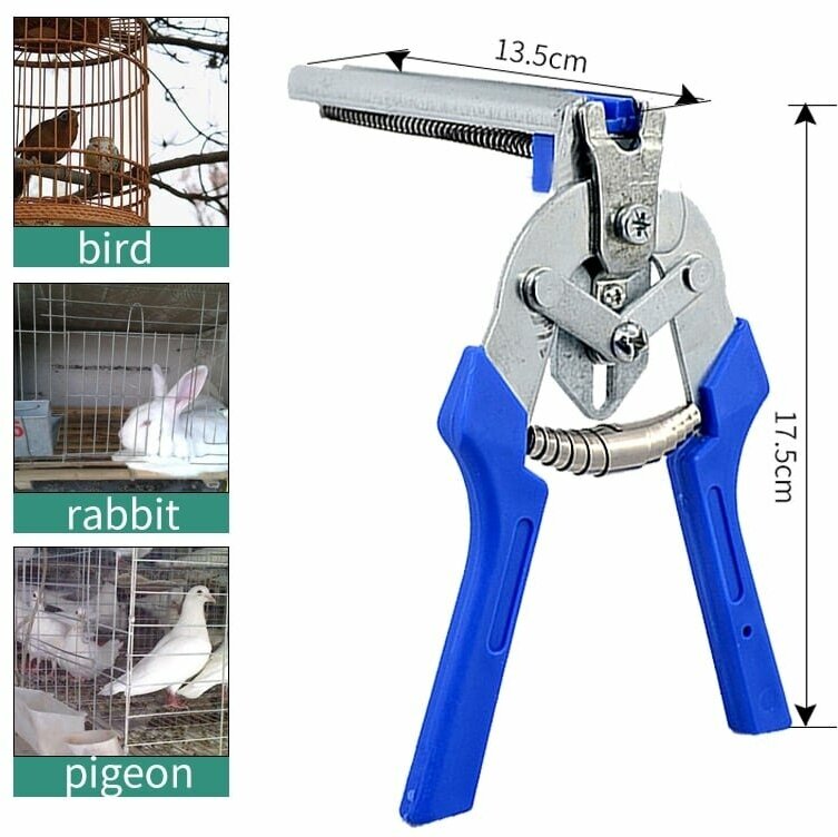 Клипсатор полуавтоматический ручной для скрепления сетки / Cкобообжимной инструмент для сетки - рабицы, колбасы, клеток, габионов - фотография № 5