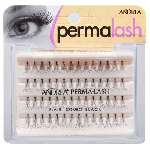 Andrea Пучки ресниц Perma Lash Naturals Natural Combo, черный ресницы накладные andrea пучки ресниц безузелковые комбинированные черные perma lash naturals natural combo